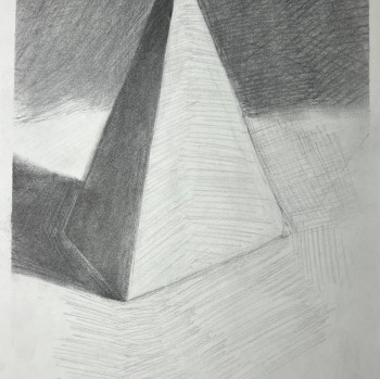 [素描] 三角体、椎体和长方体