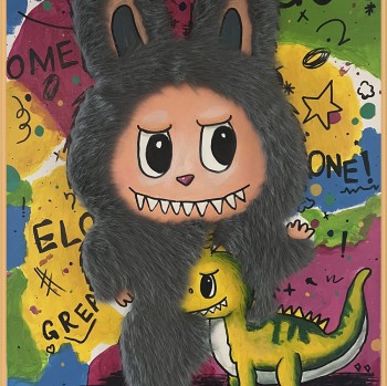 [炫彩手工]LABUBU墙画